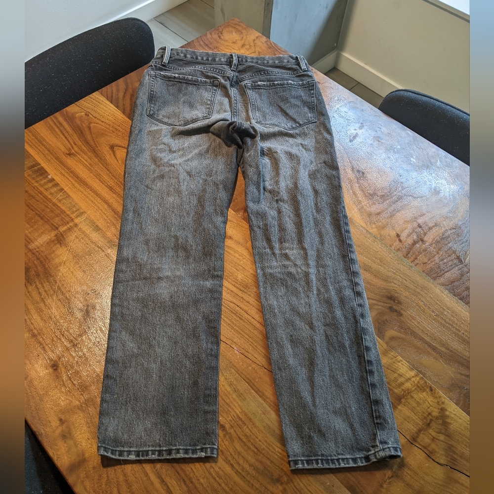 FRAME - Le Nouveau High Waist Crop Straight Leg Jeans | Size 26 | Haynes Gray - Picture 8 of 16